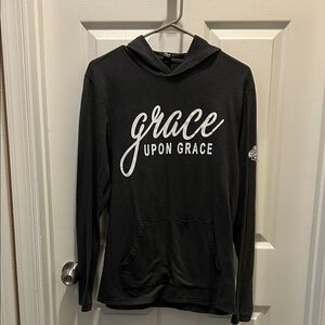 Black Hoodie with 'Grace Upon Grace' Print